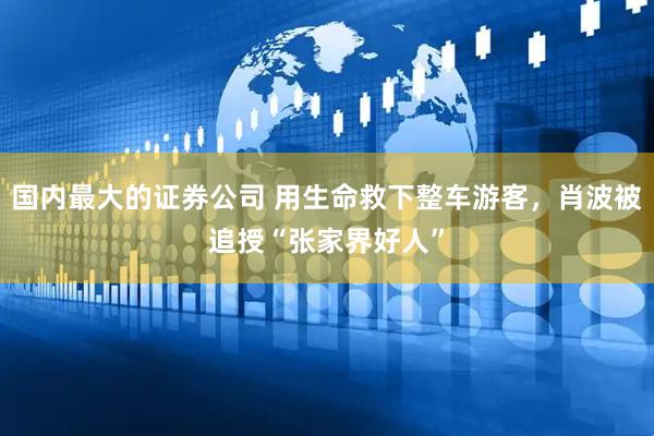 国内最大的证券公司 用生命救下整车游客，肖波被追授“张家界好人”