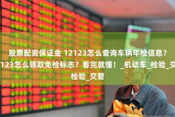 股票配资保证金 12123怎么查询车辆年检信息？12123怎么领取免检标志？看完就懂！_机动车_检验_交管